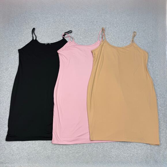 Bundle of 3 Shein Curve Tank Dress WMNS 2XL Multicolor Bodycon Stretch Pullover - Picture 1 of 14